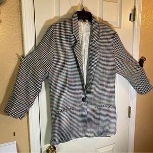 Units Mens S SMALL Blazer Coat Button Abstract Geometric Colorful Business Fun